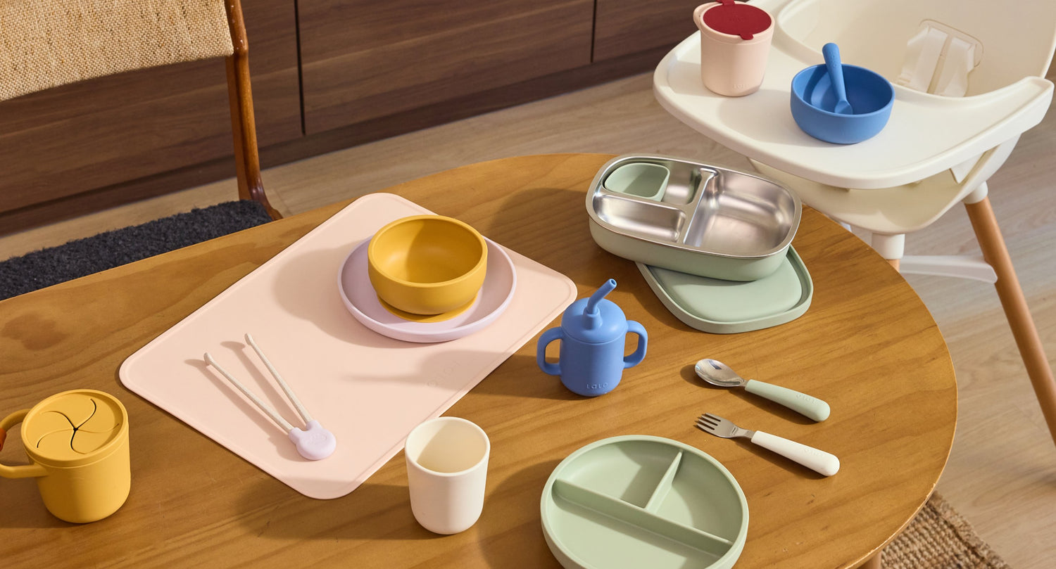 Shop Gifts Under $100, Lalo First Bites Full Kit on a kitchen counter