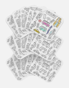 Giant Coloring Sheets in Vehicles / 3 Pack