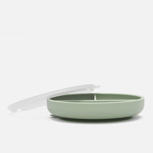 Suction Plate + Lid in Sage / 1 Pack