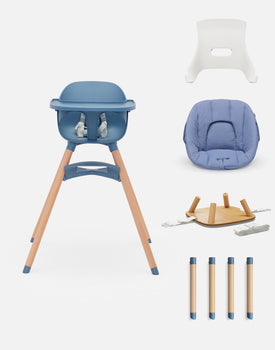The Chair in Blueberry / 3-in-1 High Chair Kit