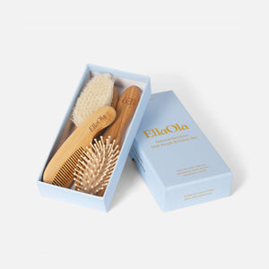 3-Piece Bamboo Brush & Comb Set