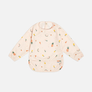 Smock Bib in 6mo - 2yrs / Fruit Print Grapefruit