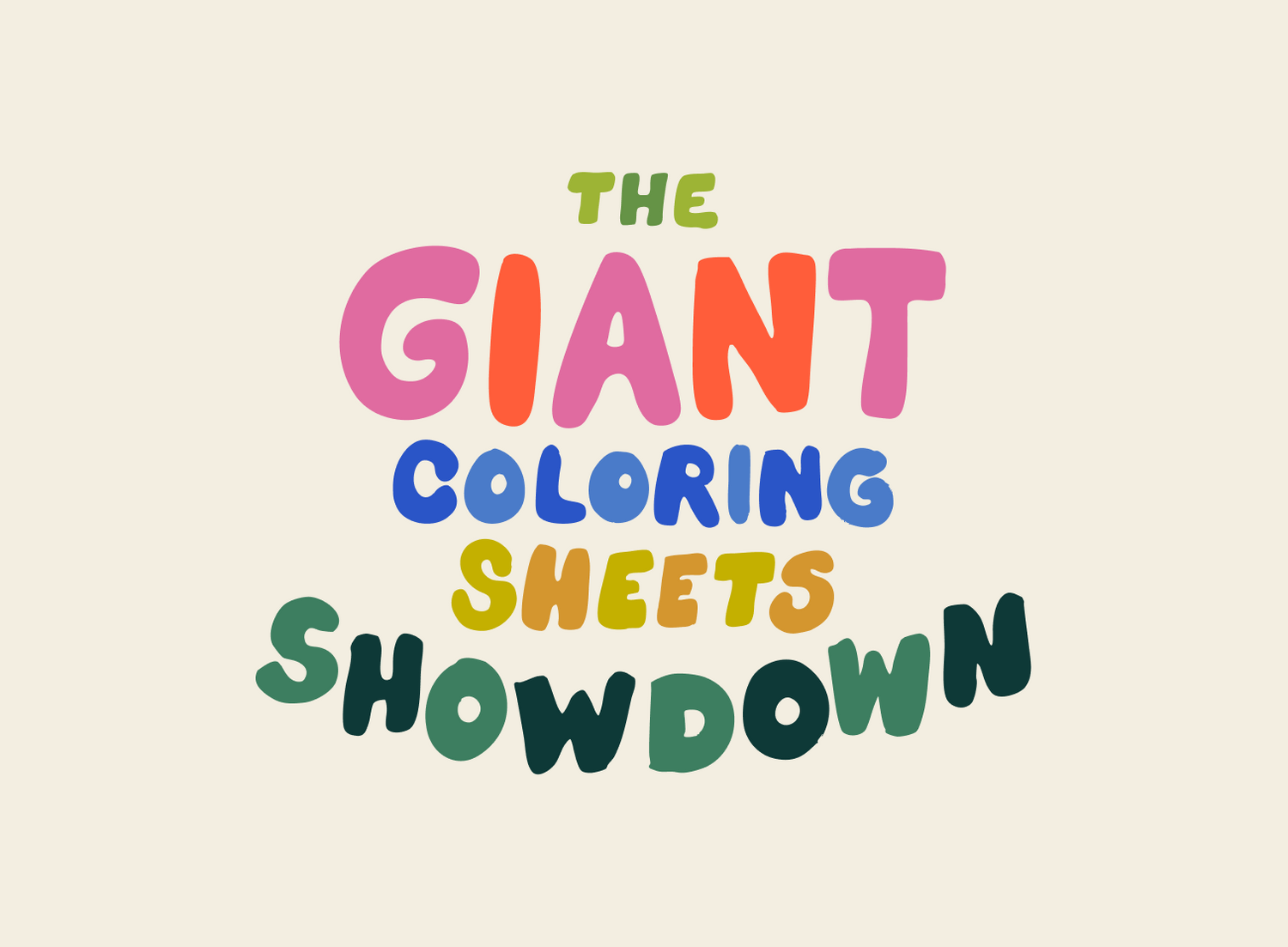 The Giant Coloring Sheet Showdown