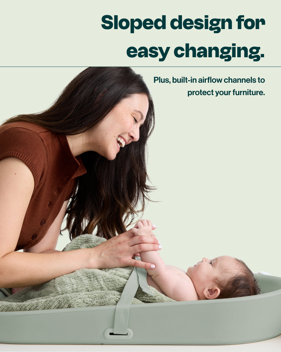 Lalo | Wipeable Changing Pad | Waterproof & No Covers Needed