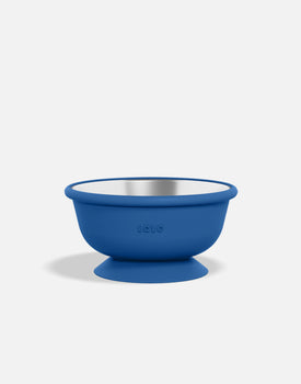Stainless Suction Bowl in Blue Raspberry