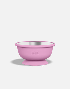 Stainless Suction Bowl in Bubble Gum