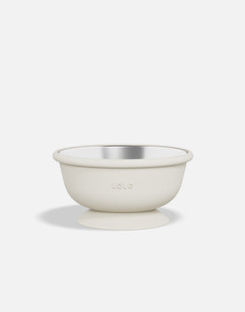 Stainless Suction Bowl in Oatmeal