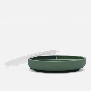 Suction Plate + Lid in Olive / 1 Pack