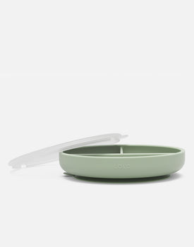 Suction Plate + Lid in Sage