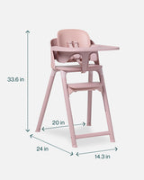 lalo2.0_rose,rose|high-chair,rose|7-in-1-high-chair, 33.6" H, 20" W, 24" D
