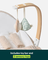 lalo2.0_oatmeal, includes toy bar and 2 sensory toys