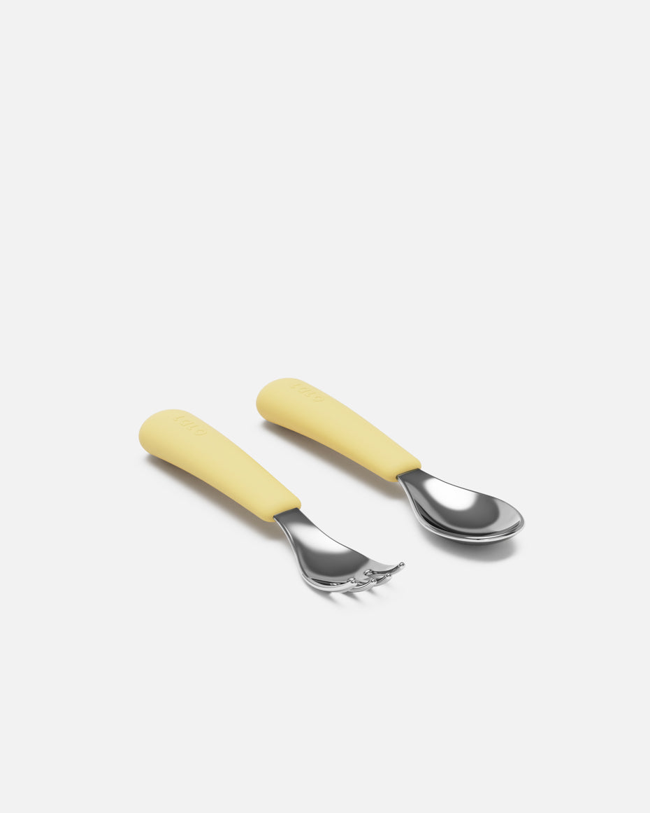 Mealtime Toddler Utensils | Fork & Spoon | Dishwasher Safe