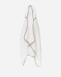 The Hooded Towel in Coconut / Sage