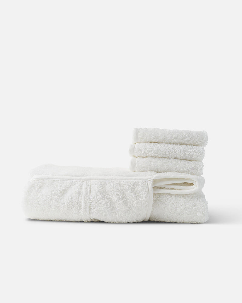 The Hooded Towel + Washcloth Set Lalo